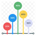 Vertical Timeline Vertical Graph Column Chart Icon