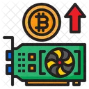 Bitcoin Cryptocurrency Vga Card Icon