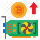 Bitcoin Cryptocurrency Vga Card Icon