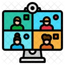 Videoconference Meeting Video Icon