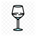 Vidrio Transparente Transparente Vino Icono