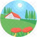 Village Farmhouse Rural Icon