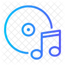 Vinyl Music Note Vinyl Disc Icon