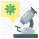 Flat Virus Glass Icon