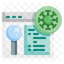 Flat Virus Glass Icon