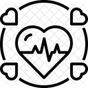 Vivo Cardiograma Ecg Icono