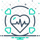 Vivo Cardiograma Ecg Icono