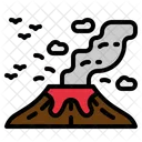 Volcano Lava Disaster Icon