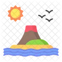 Island Nature Landscape Icon