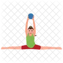 Vorwartsbeuge Yoga Pose Flexible Figur Symbol