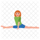 Vorwartsbeuge Yoga Pose Flexible Figur Symbol