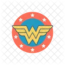 W Flugel Logo Superheld Cartoon Symbol