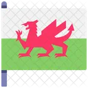 Wales Flagge Flagge Land Symbol