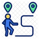 Human Walk Location Icon