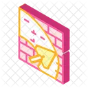 Wall Plaster Isometric Icon