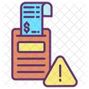 Warning Alert Payment Invoice Alert Bill Alert Icon