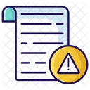 Warning Letter Warning Notice Warning Paper Icon