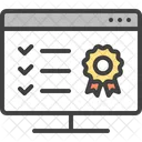 Monitor Ribbon Badge Quality Icon