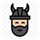 Viking Helmet Face Icon