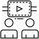 극장 온라인 프리젠테이션 비디오 교육 아이콘