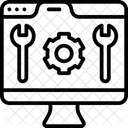 Website Maintenancebrowser Configuration Monitor Configuration Web Development アイコン