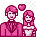 Wedding Couple Newlyweds Bride Icon