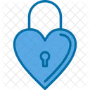 Wedding Padlock Heart Key Icon