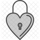 Wedding Padlock Heart Key Icon