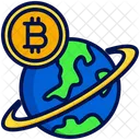 Welt Global Bitcoin Symbol