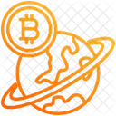 Welt Global Bitcoin Symbol