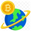 Welt Global Bitcoin Symbol