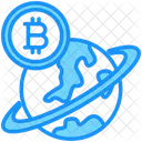 Welt Global Bitcoin Symbol