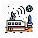 Weltraumbasis Sende Signal Weltraum Basis Symbol