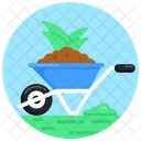 Barrow Wheelbarrow Mulch Cart Icon