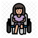 Wheelchair Patient Broken Leg Icon