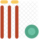 개찰구 공 크리켓 아이콘