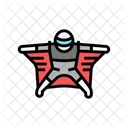 Fliegen Wingsuit Sportler Symbol