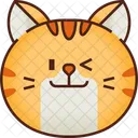 Wink Emoticon Cat Icône