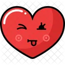 Set Heart Icon Emogi Emotion Icône