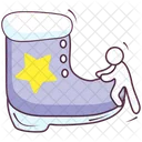 Winter Boot Xmas Boot Winter Shoe Icon