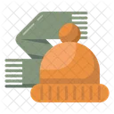 Woolen Cap Winter Clothing Scarf Icon