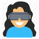 People Avatar With VR Gadget Icon