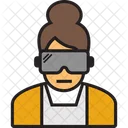 Woman Vr Headset  Icon