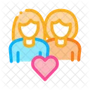 Women Homosexual Love Icon