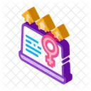 Female Laptop Computer Icon