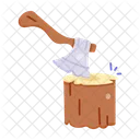 Chopping Wood Wood Cutting Cutting Axe Icon