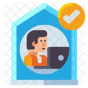 Work From Home Work Laptop Icon