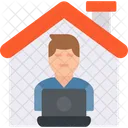 Work From Home Untact Contactless Icon