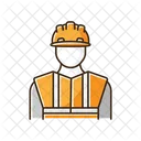 Worker In Uniform  Icon