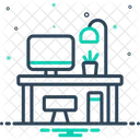 職場、基礎、インテリア アイコン